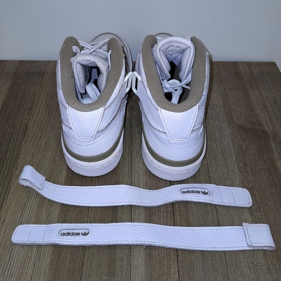 ADIDAS ORIGINALS FORUM MID J WHITE ORBIT GREEN Women's Size 8 - Picture 12 of 14